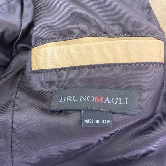 Bruno magli leather bomber jacket size 40 - Picture 5 of 6